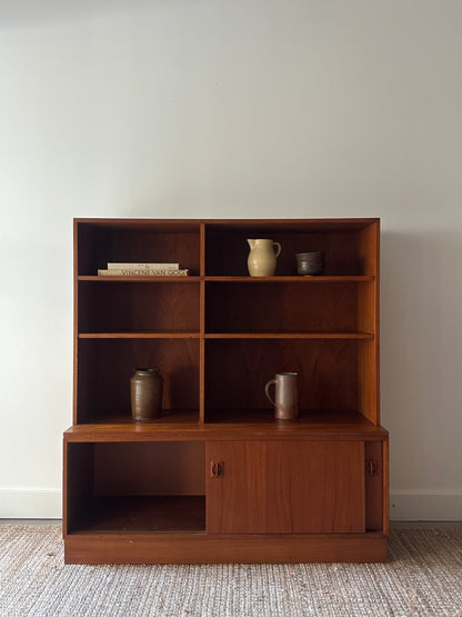 Danish two piece bookcase