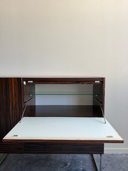 Dutch rosewood bar cabinet