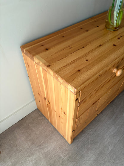 Swedish pine console cabinet