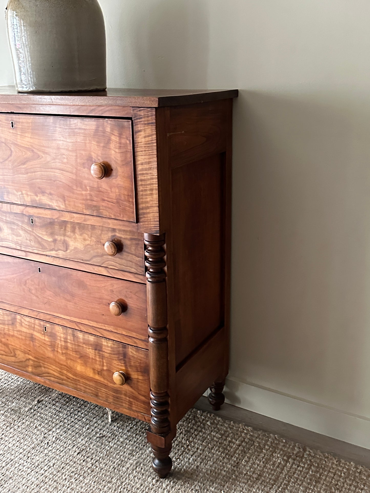 Tiger maple federal dresser