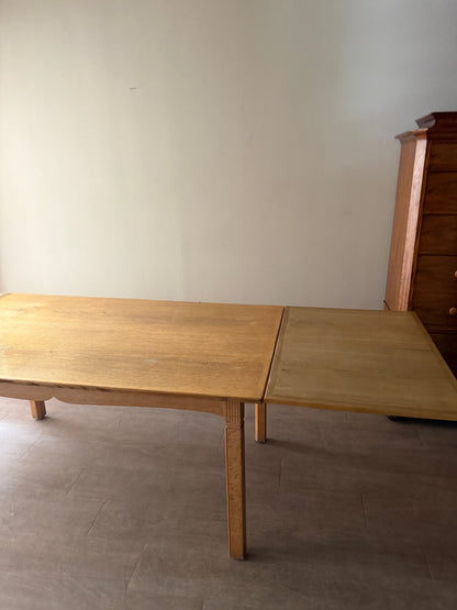 Danish oak extending dining table