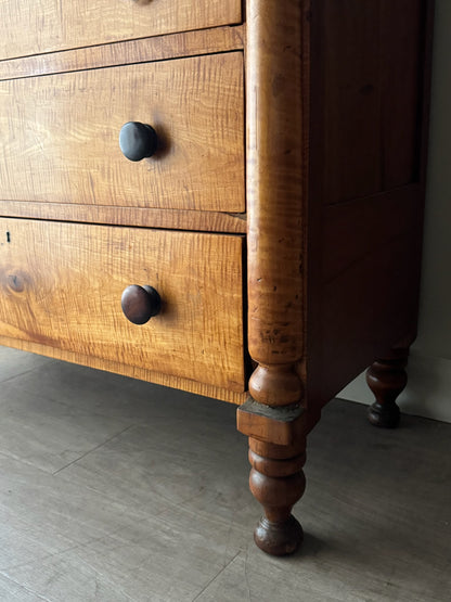Pennsylvania Sheraton tiger maple dresser