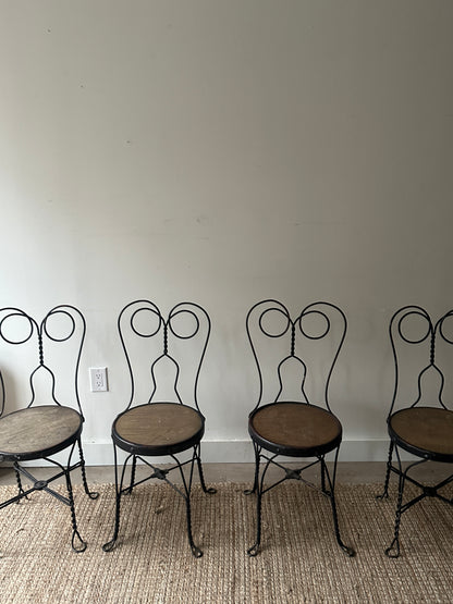 Ice cream parlor chairs. Sold individually.