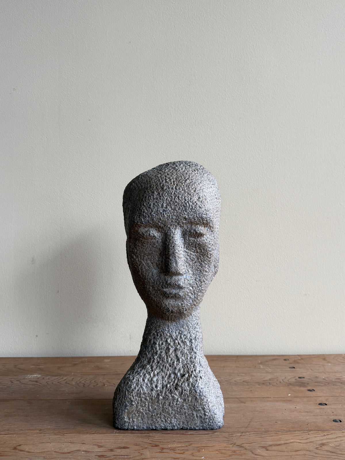 Carved stone double-sided bust