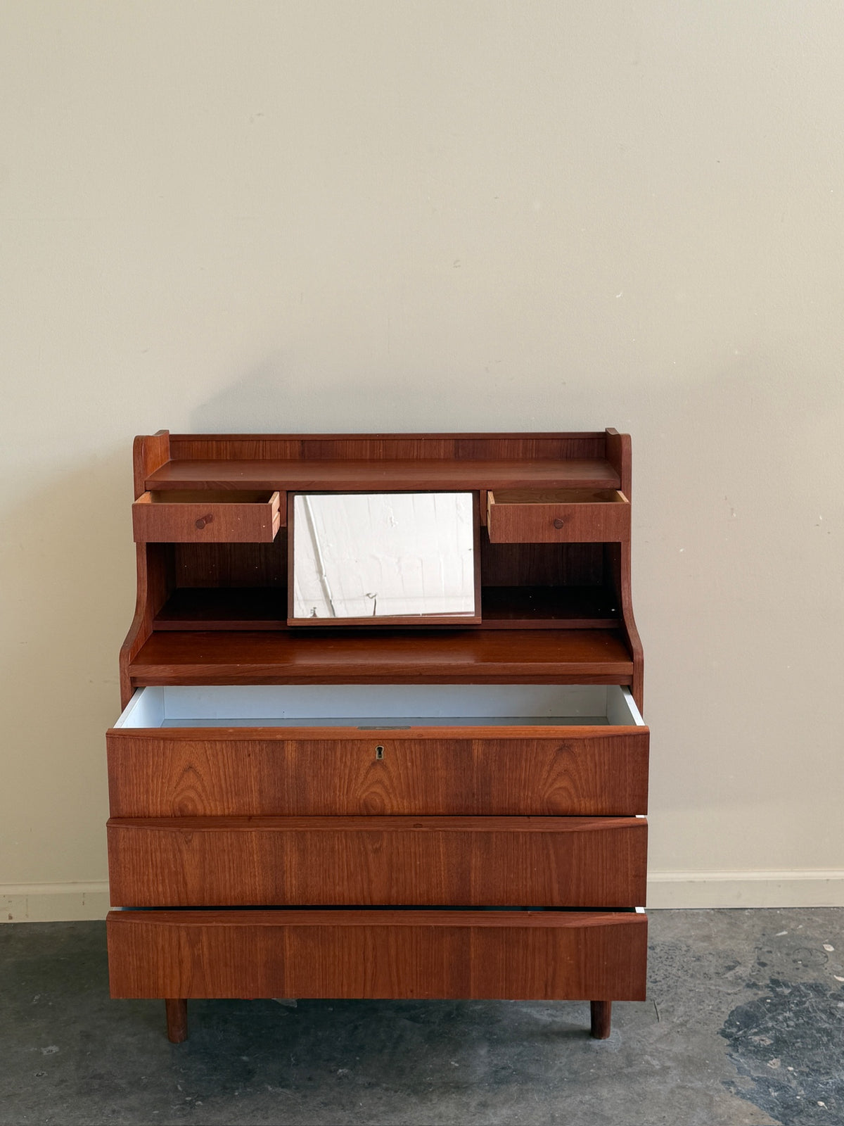 Danish teak secretary desk