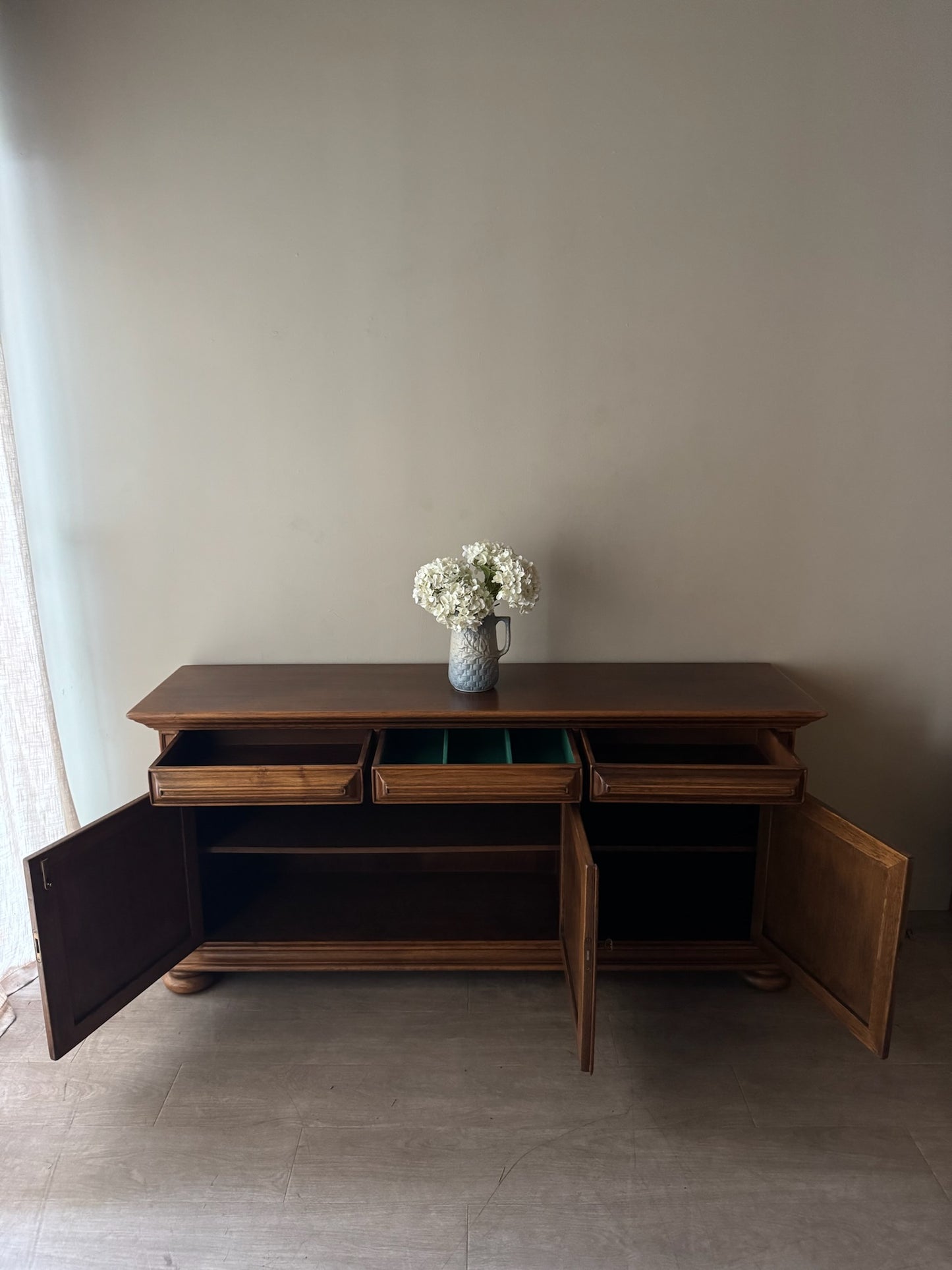 Oak carved sideboard