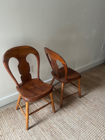 Set of Handmade Plank Chairs