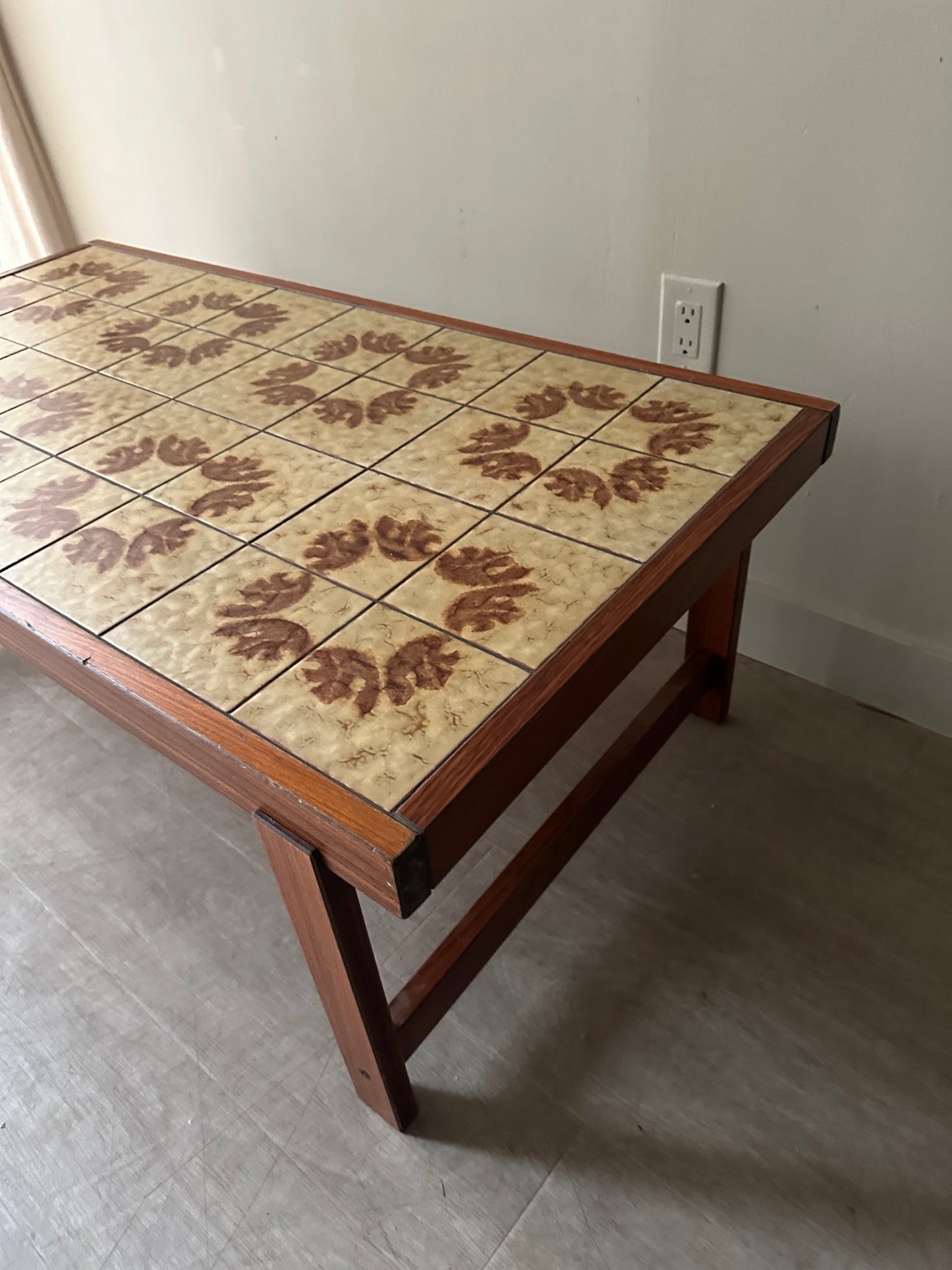 Danish rosewood and tile coffee table