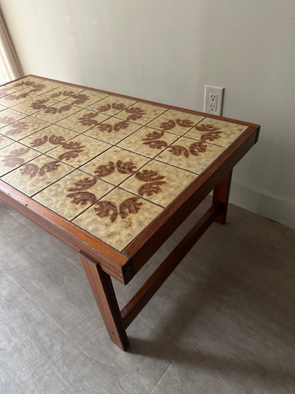 Danish rosewood and tile coffee table