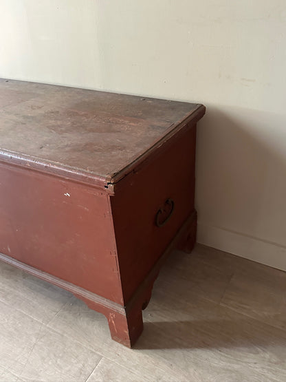 Red painted XL chest