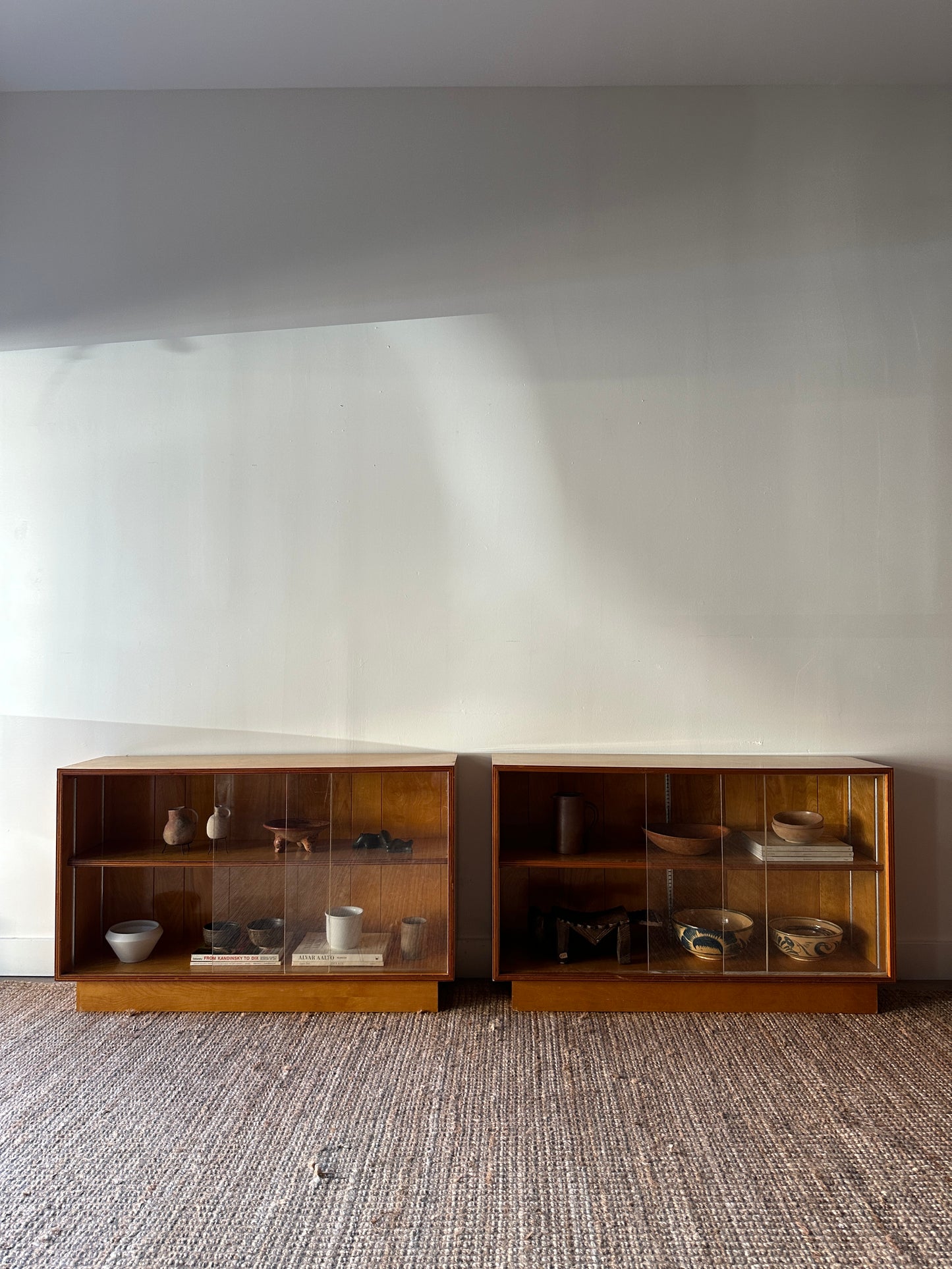 Maple display case. Sold individually.