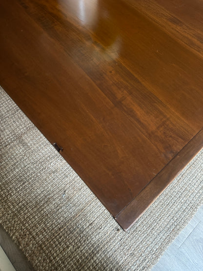 Pine stretcher base tavern table