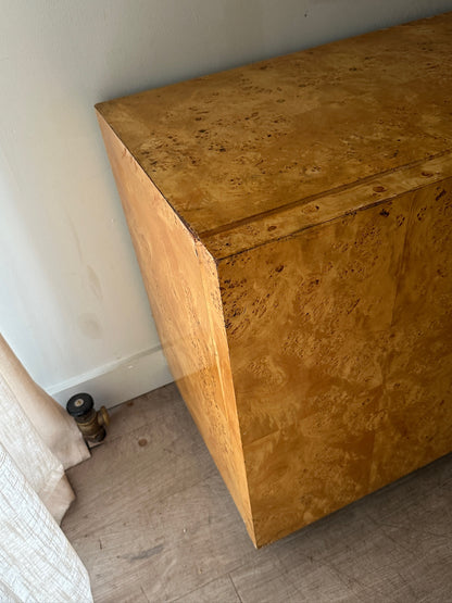Burlwood credenza