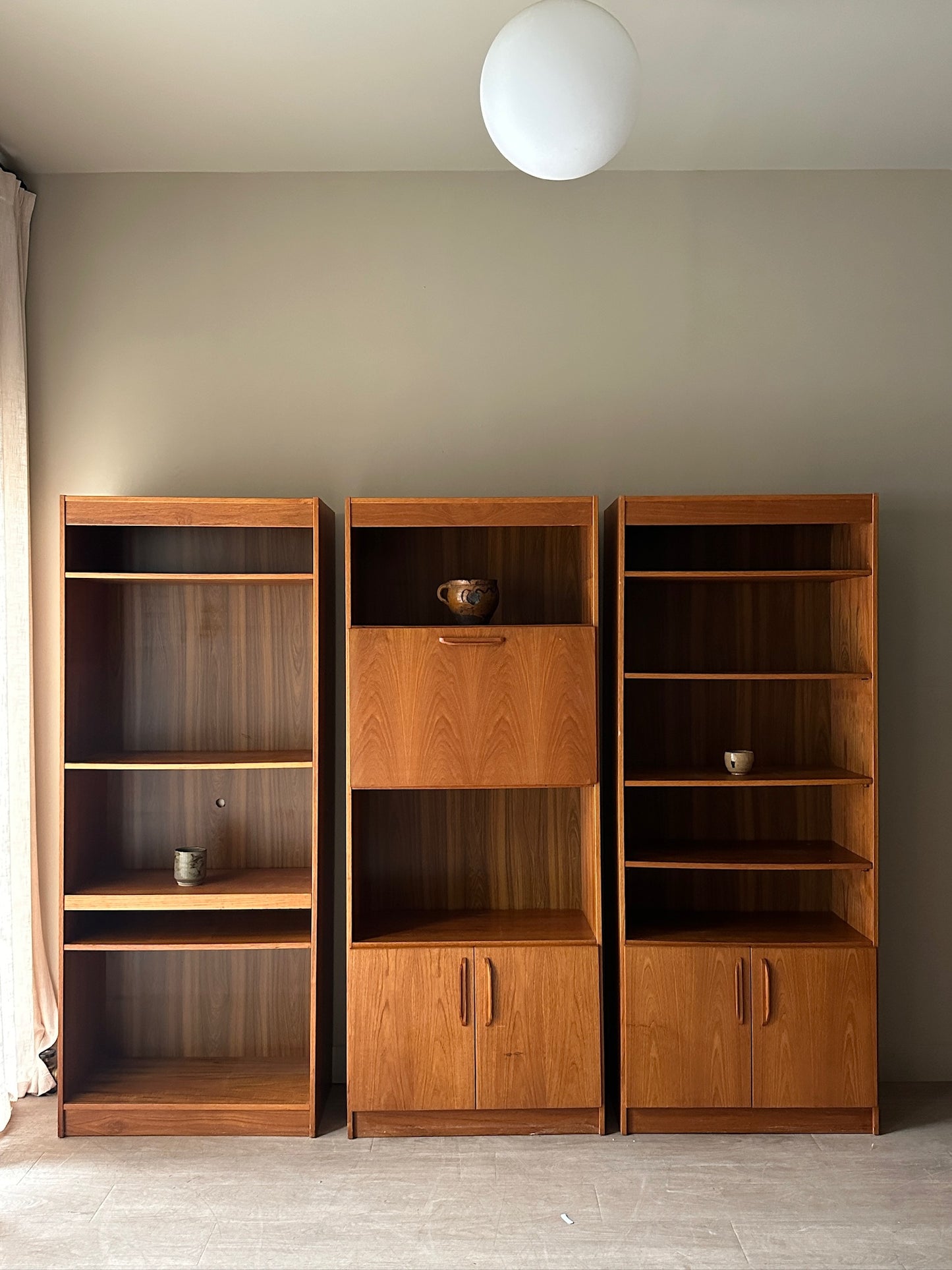 Danish Teak Bookcase with Bar (middle)