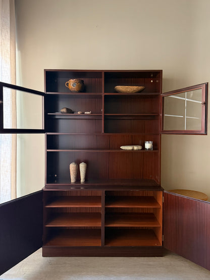 Gunni Omann Danish mahogany two piece hutch