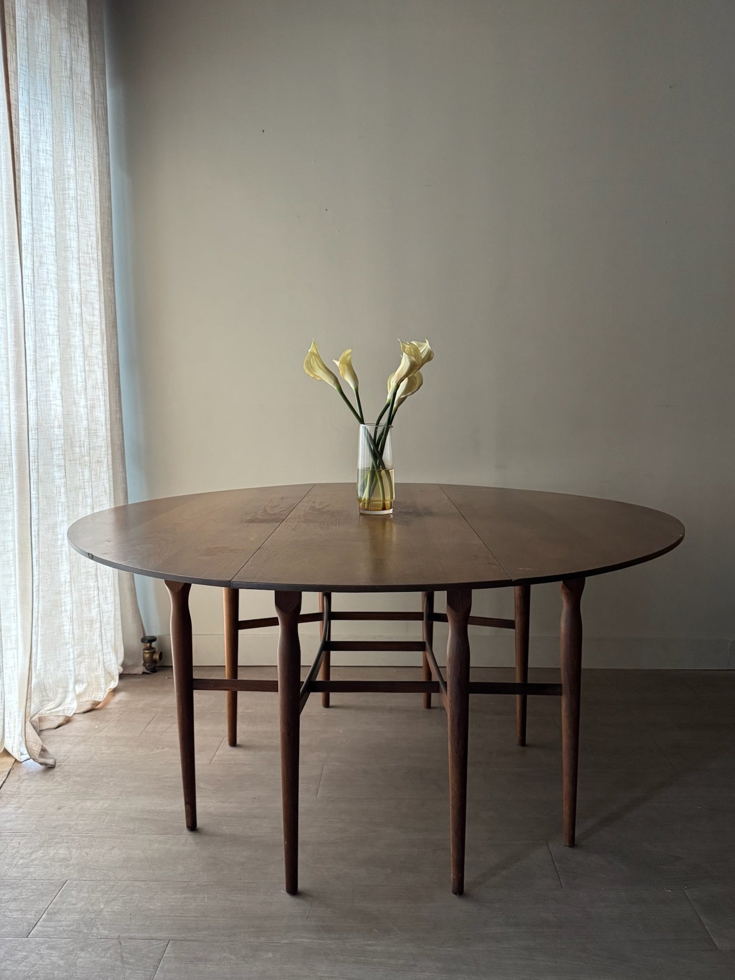 Walnut drop leaf dining table