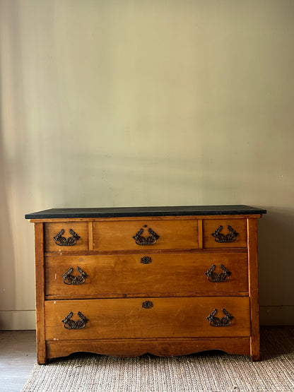 Slate top maple dresser