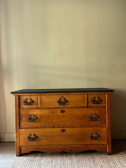 Slate top maple dresser