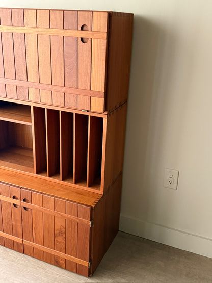 Danish teak 3 piece modular cabinet