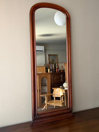 Mahogany arched mirror