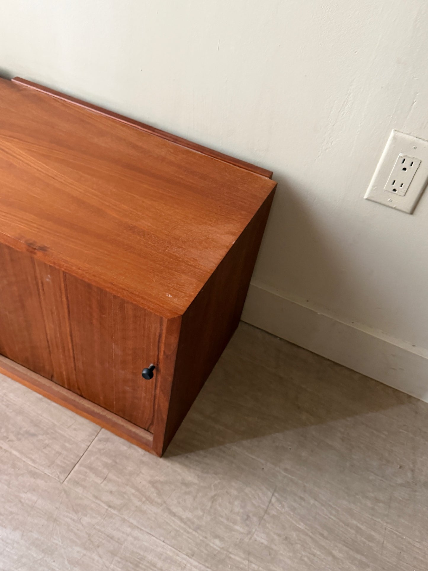 Walnut floating cabinet