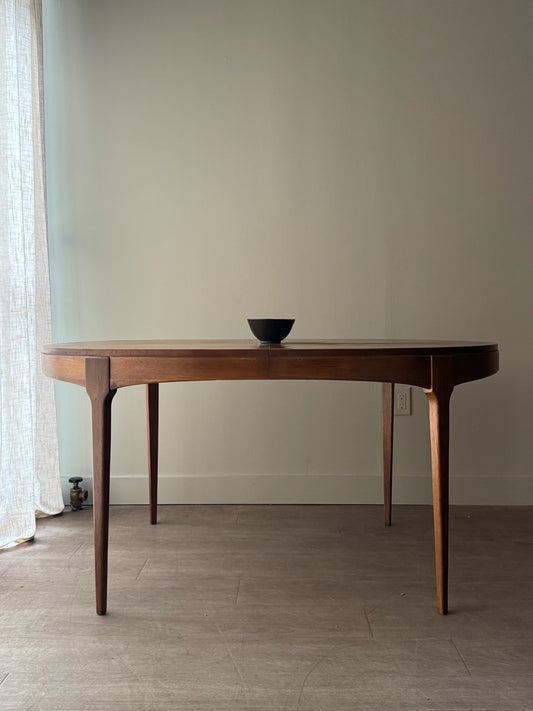 Lane walnut dining table with extension