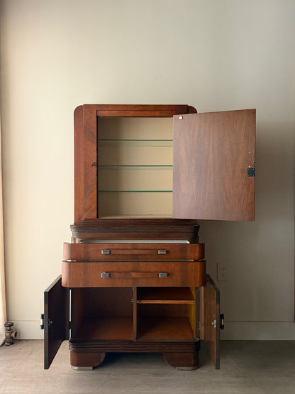 Deco mixed wood dental cabinet