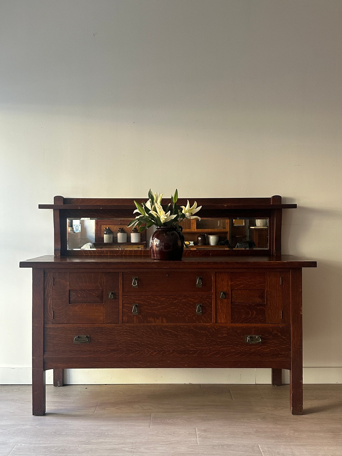 Arts and crafts oak sideboard