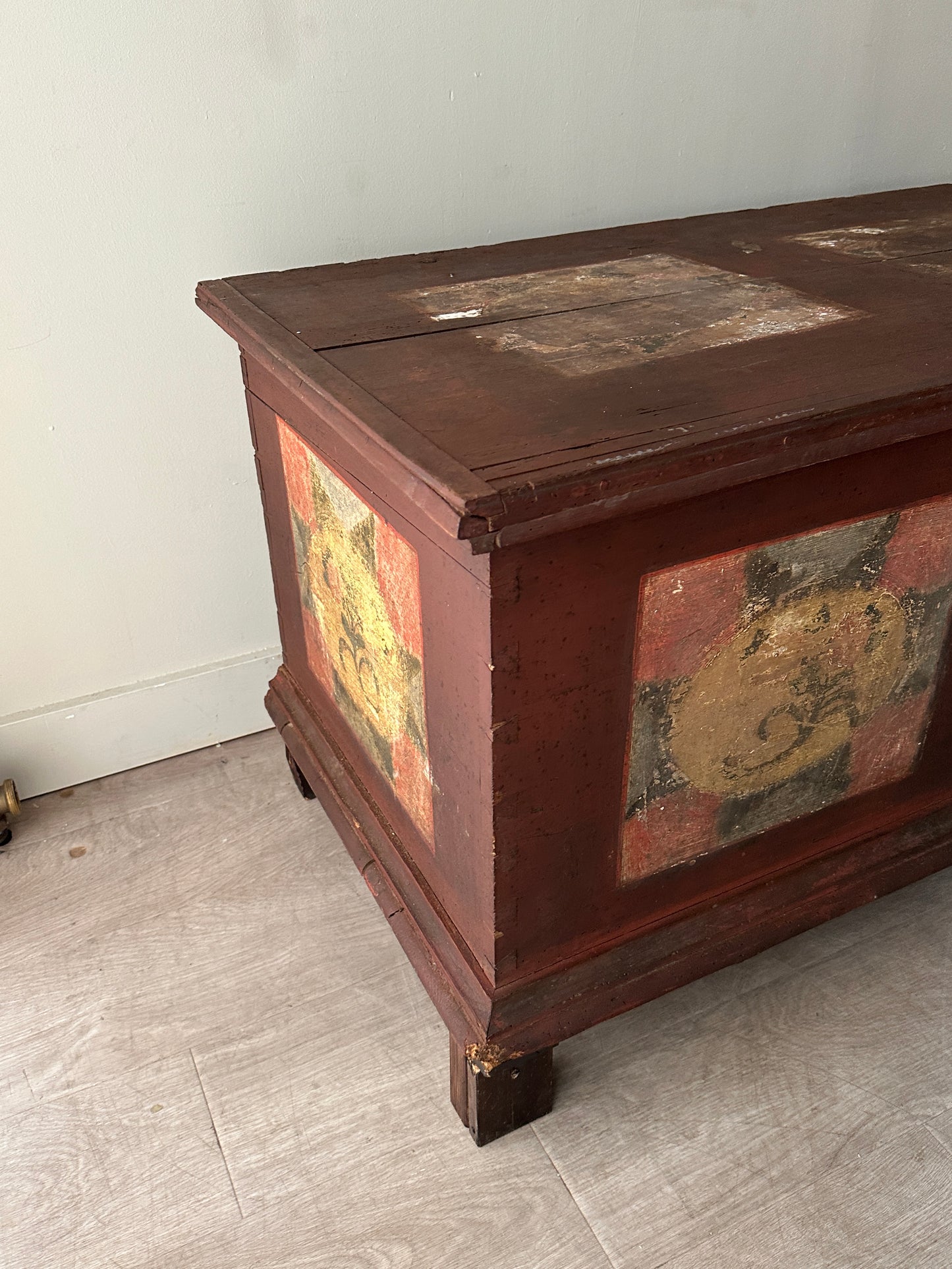 Swedish painted pine chest