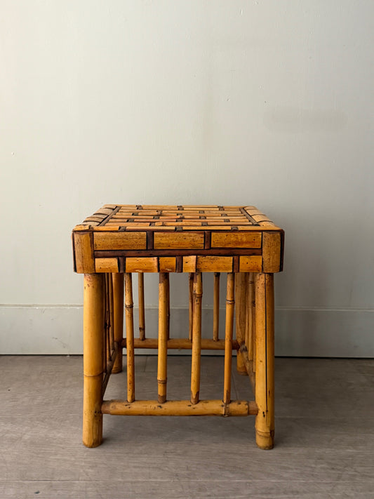 Split rattan cocktail table
