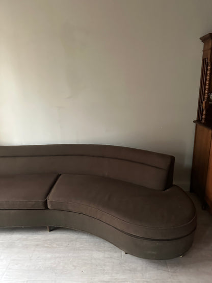 Mid-Century curved sofa