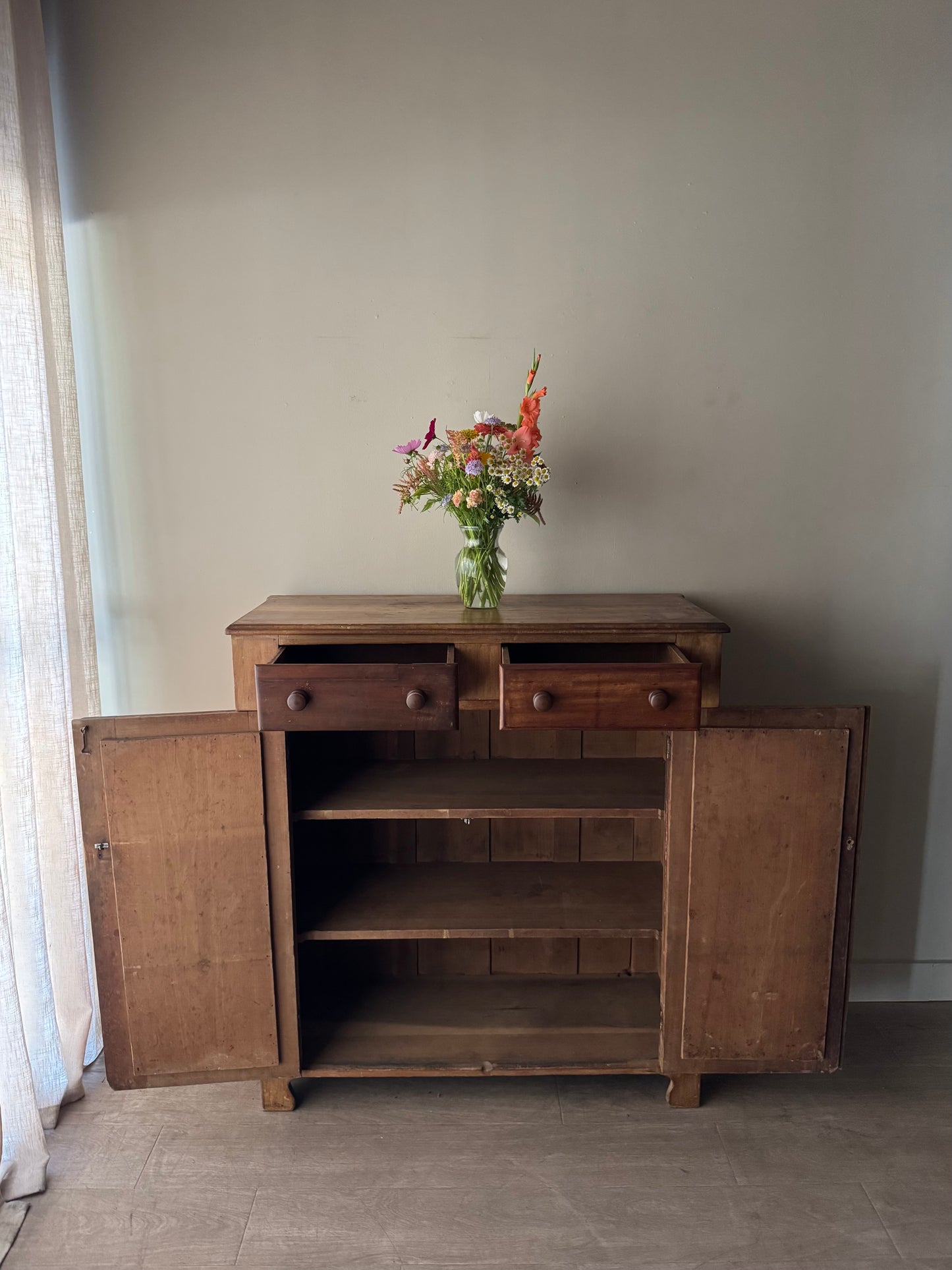 Pennsylvania Federal pine jelly cupboard