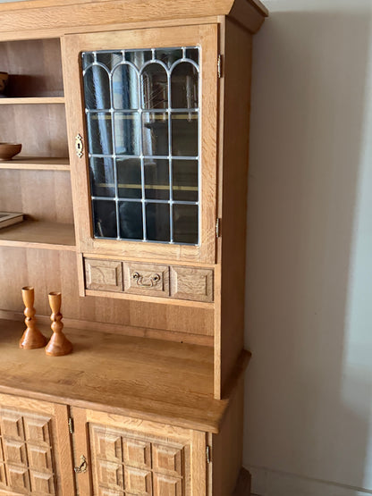 Danish oak two piece sideboard/hutch