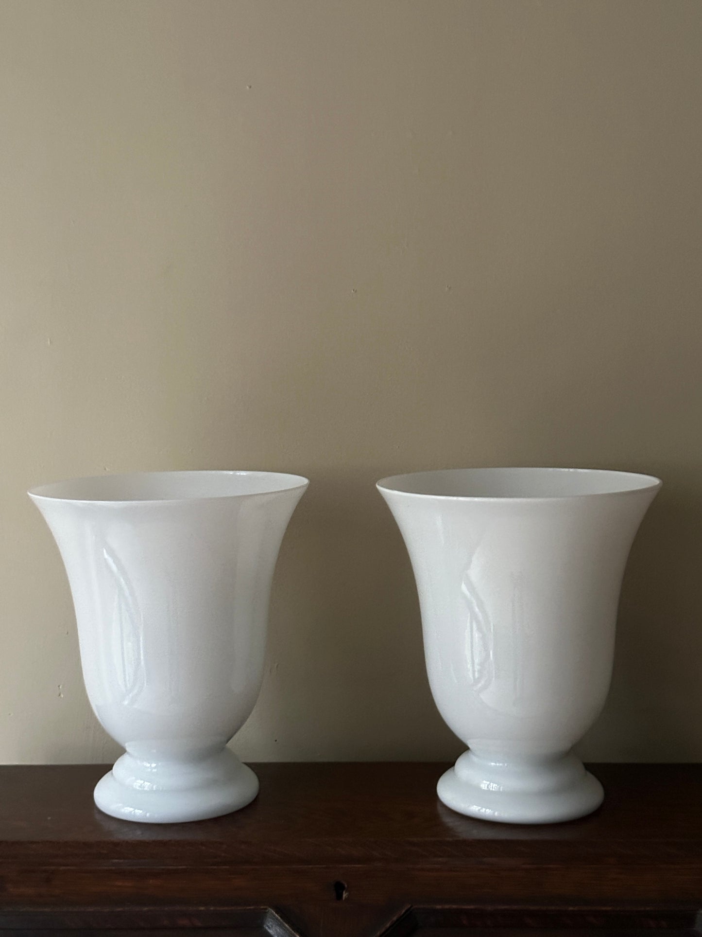 French white glass table lamps