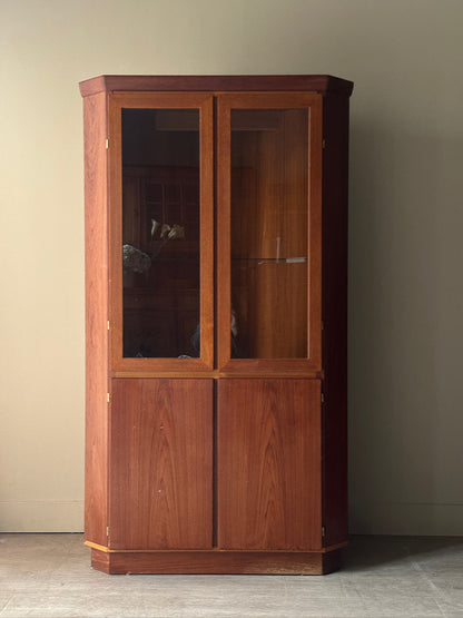 Teak corner cabinet