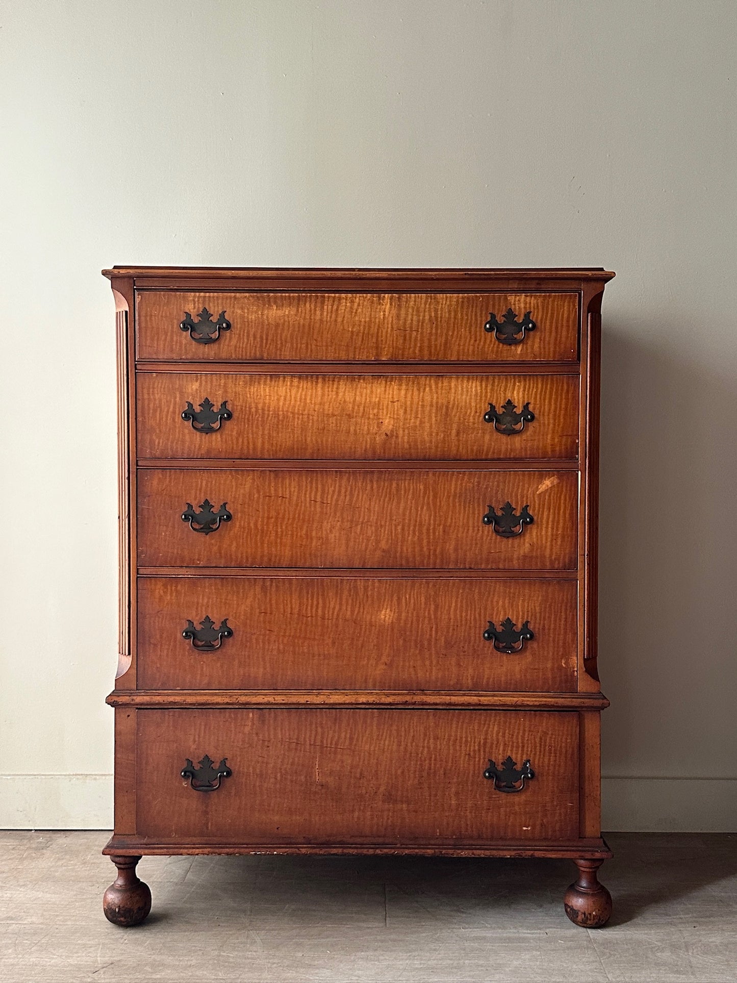 Tiger maple dresser