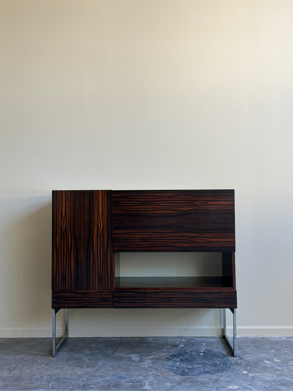 Dutch rosewood bar cabinet