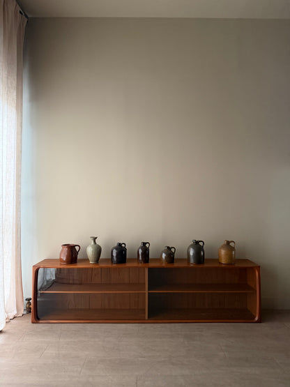 Danish teak low display cabinet