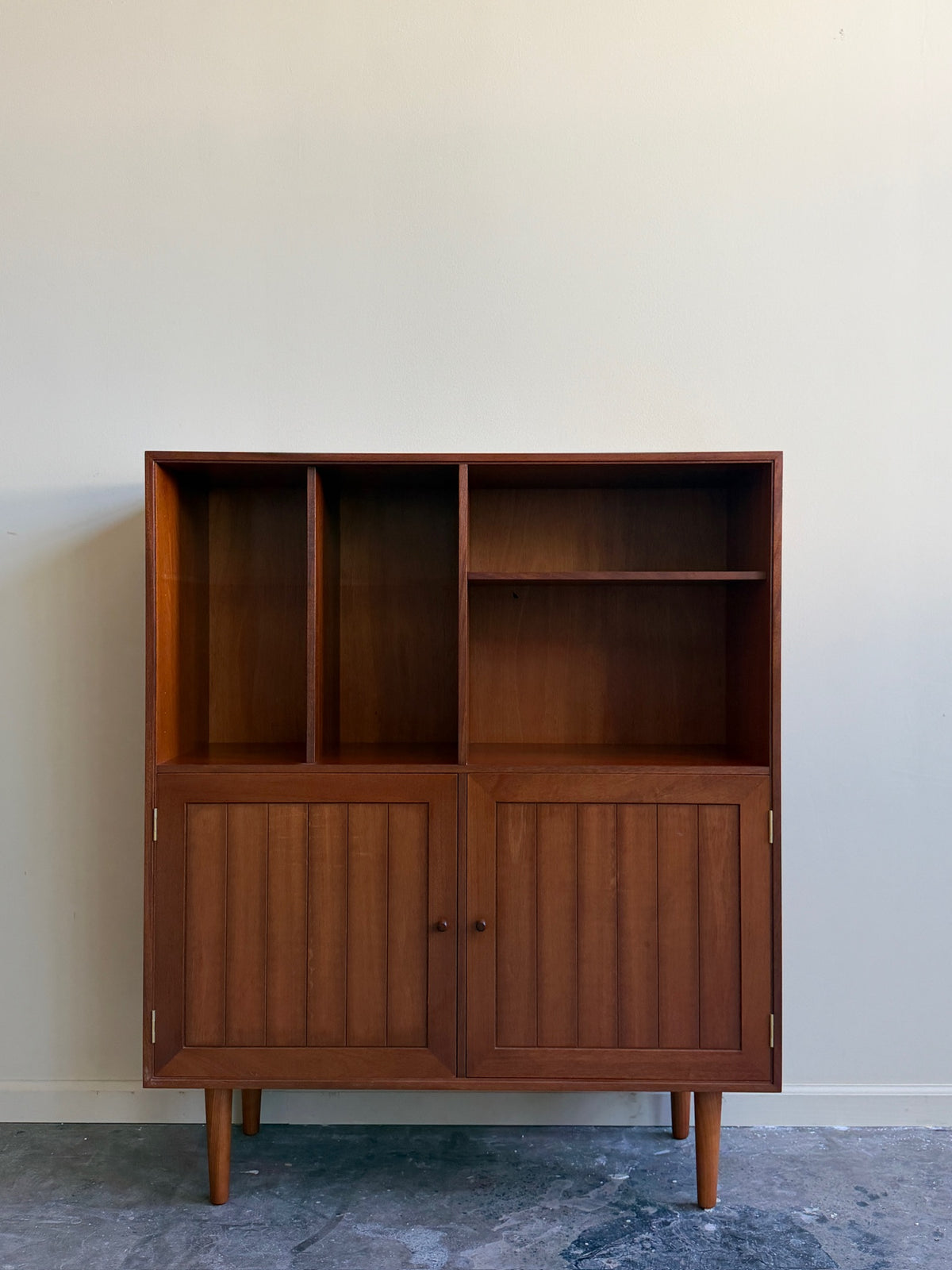 Danish teak bookcase cabinet