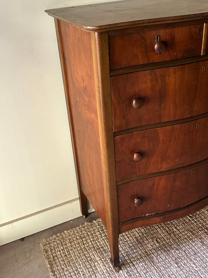 Pine tallboy dresser
