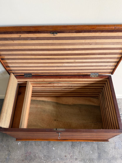 Pennsylvania Sheraton striped mixed wood chest