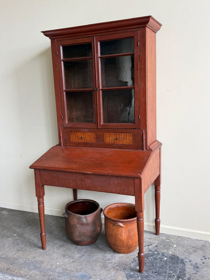 Mid-Atlantic cherry & tiger maple desk