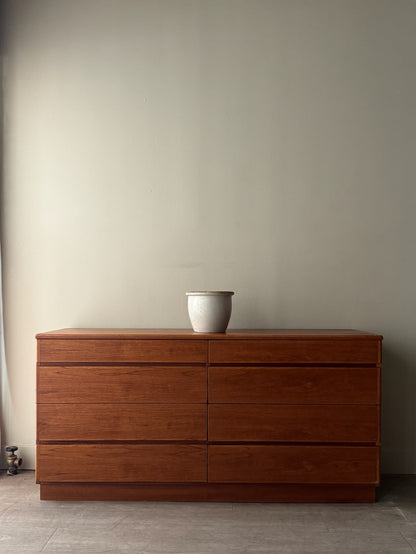 Danish teak 8 drawer dresser