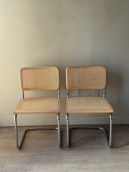 Pair of cesca chairs. Set of 2.