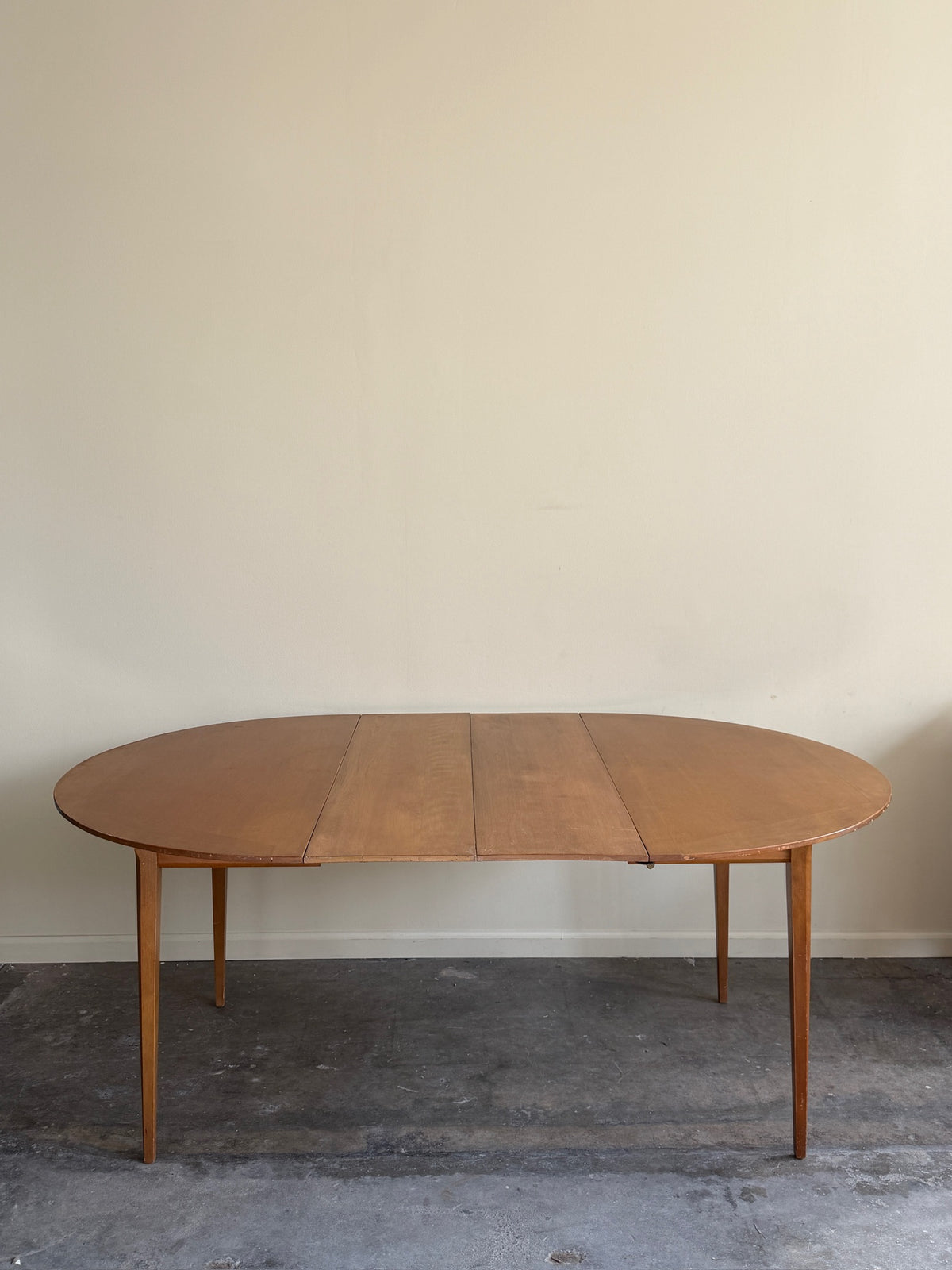 Heywood Wakefield walnut dining table with extensions