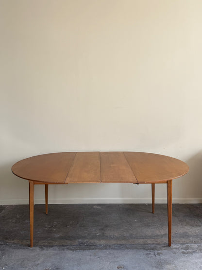 Heywood Wakefield walnut dining table with extensions