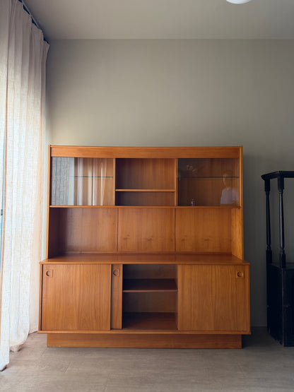 Dyrlund Danish teak three piece display hutch