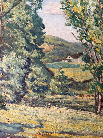 American impressionist landscape. Signed.