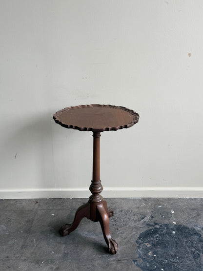 Mahogany tilt top plant stand