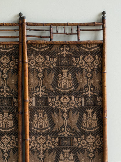 Tiger bamboo tapestry folding screen